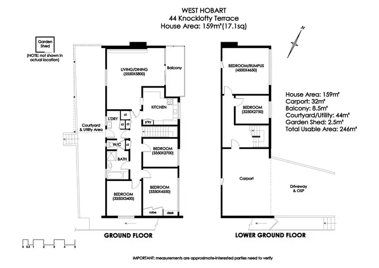 Floorplan of Homely house listing, 44 Knocklofty Terrace, West Hobart TAS 7000