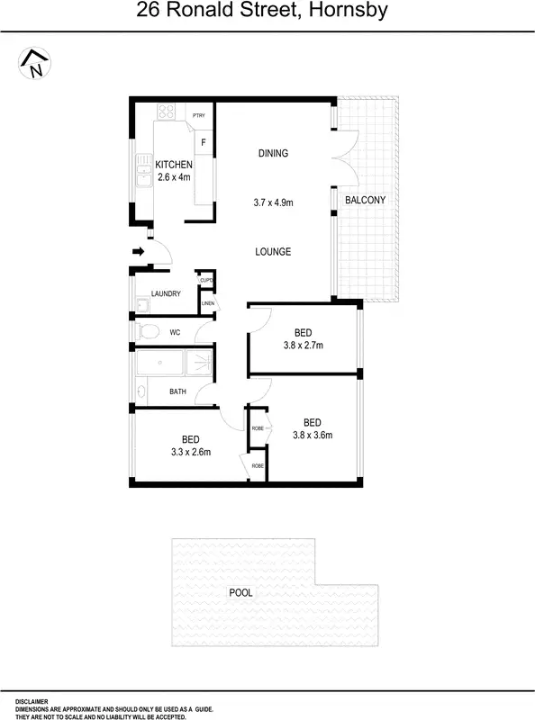 Floorplan of Homely house listing, 26 Ronald Street, Hornsby NSW 2077