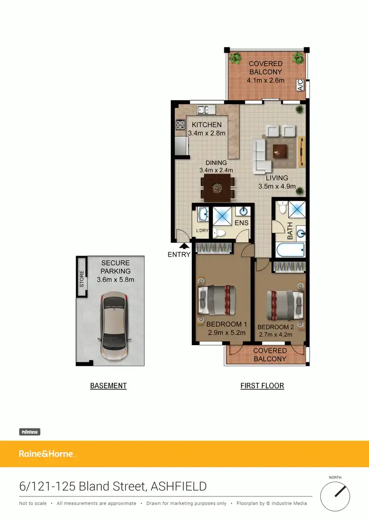 Floorplan of Homely apartment listing, 6/121 Bland Street, Ashfield NSW 2131