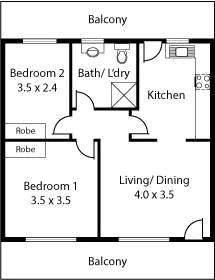 Floorplan of Homely unit listing, 108/3 Noblet St, Findon SA 5023
