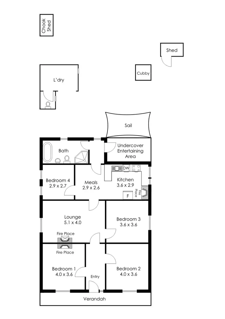 Floorplan of Homely house listing, 45 Russell Street, Ethelton SA 5015