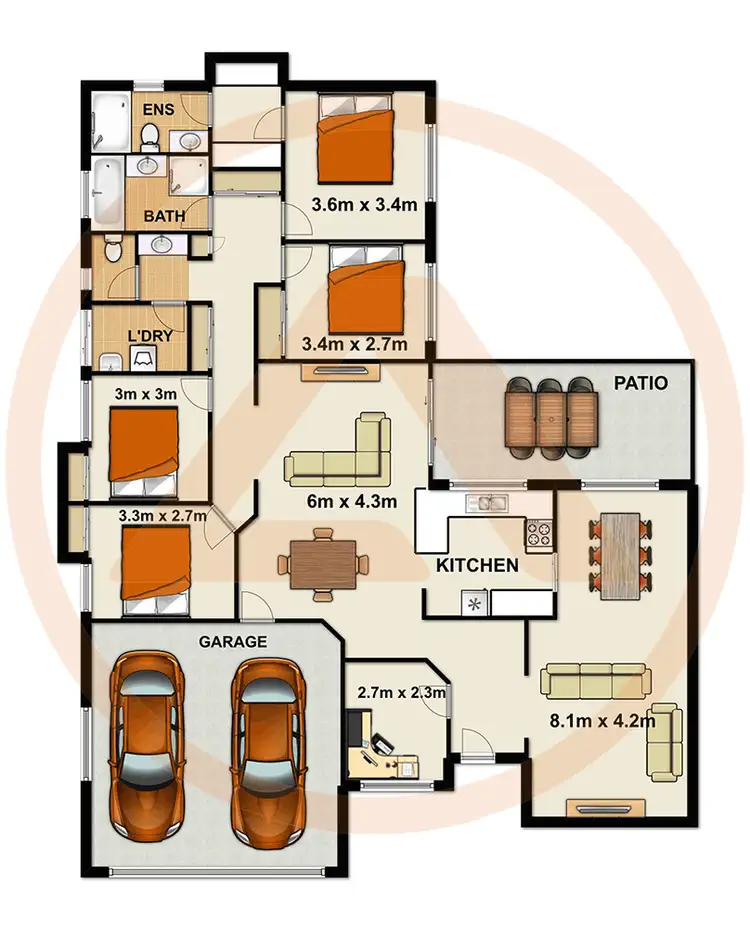 Floorplan of Homely house listing, 3 Flinders Esp, Parkinson QLD 4115