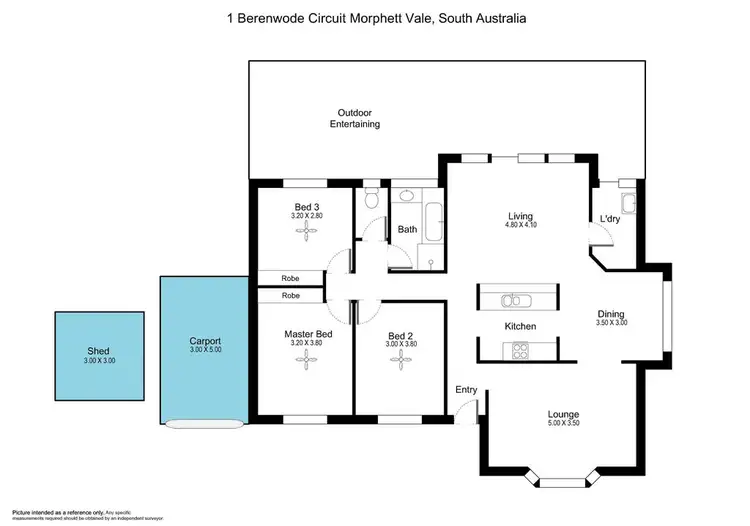 Floorplan of Homely house listing, 1 Berenwode Circuit, Morphett Vale SA 5162