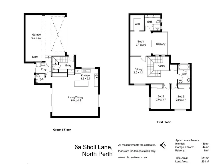 Floorplan of Homely townhouse listing, 6A Sholl Lane, North Perth WA 6006