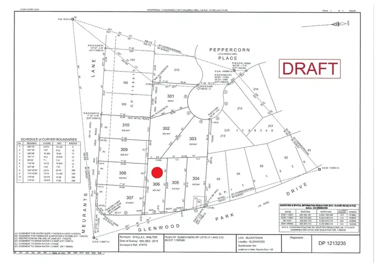 Floorplan of Homely land listing, Lot 306 Glenwood Park Drive, Glenwood NSW 2768