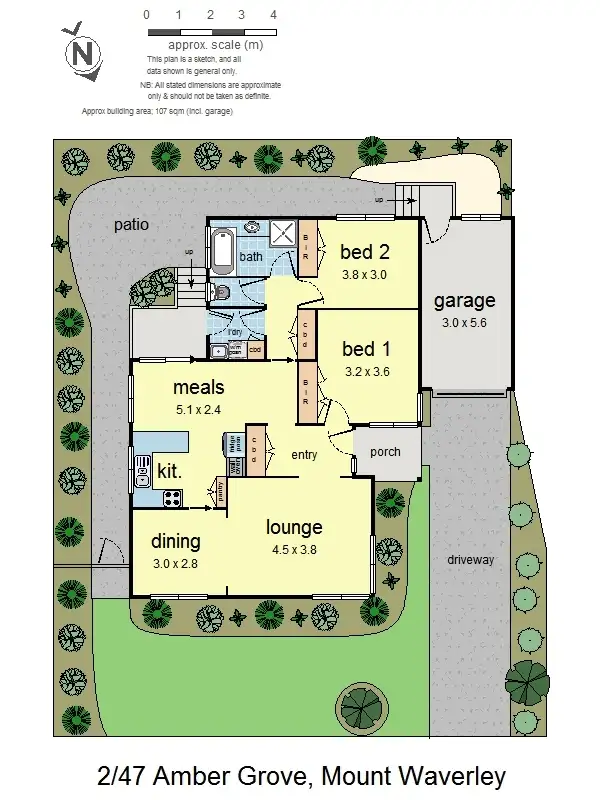 Floorplan of Homely house listing, 2/47 Amber Grove, Mount Waverley VIC 3149