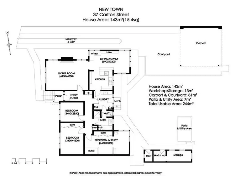 Floorplan of Homely house listing, 37 Carlton Street, New Town TAS 7008