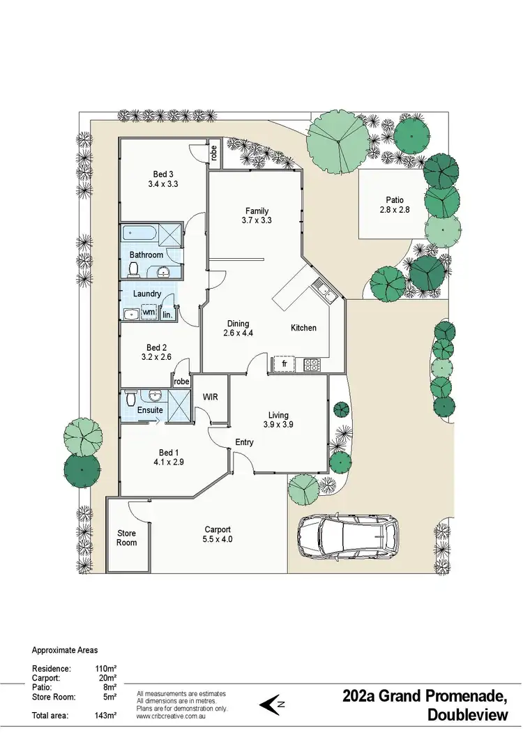 Floorplan of Homely house listing, 202a Grand Promenade, Doubleview WA 6018