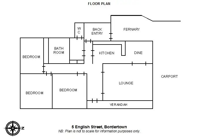 Floorplan of Homely house listing, 5 English Street, Bordertown SA 5268