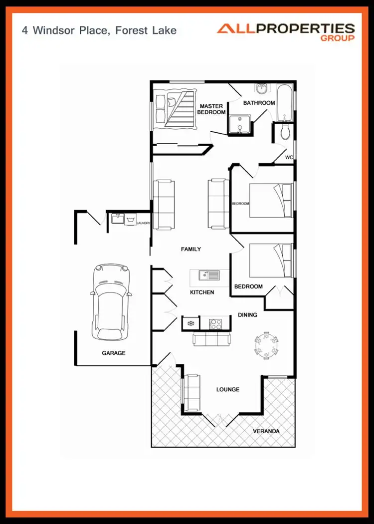 Floorplan of Homely house listing, 4 Windsor Place, Forest Lake QLD 4078