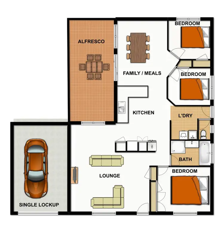 Floorplan of Homely house listing, 26 Houdini Terrace, Edens Landing QLD 4207