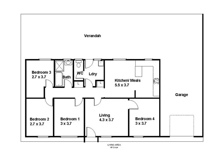 Floorplan of Homely house listing, 13 Mildura Street, Renmark SA 5341
