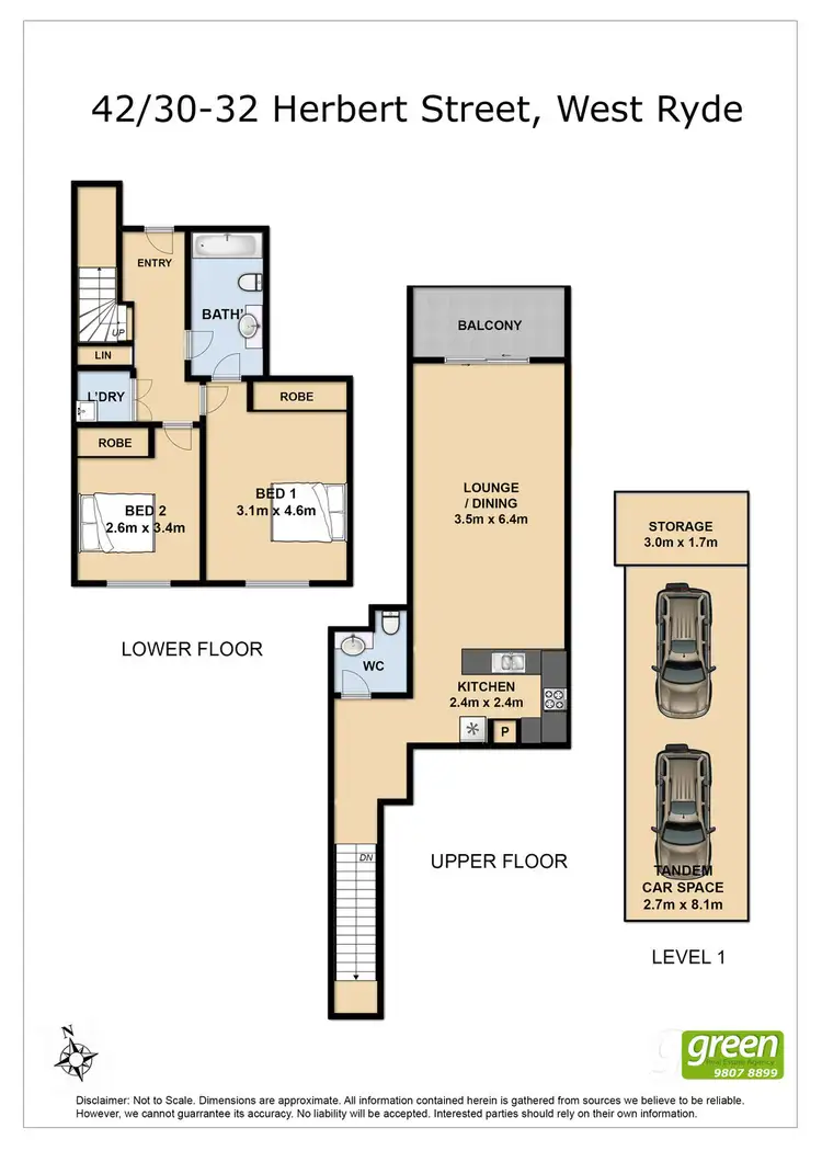 Floorplan of Homely apartment listing, 42/30-32 Herbert Street, West Ryde NSW 2114