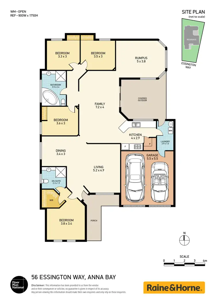 Floorplan of Homely house listing, 56 Essington Way, Anna Bay NSW 2316