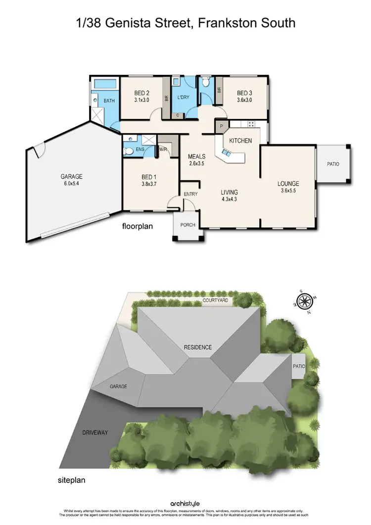Floorplan of Homely house listing, 1/38 Genista Street, Frankston South VIC 3199