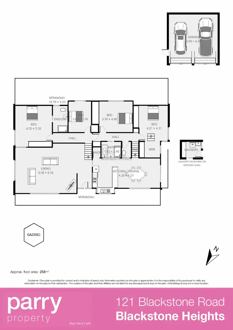 Floorplan of Homely house listing, 121 Blackstone Road, Blackstone Heights TAS 7250