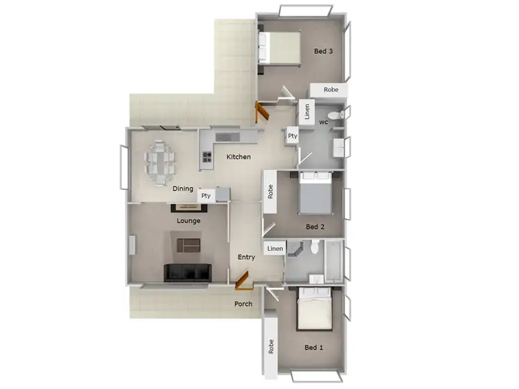 Floorplan of Homely house listing, 8 Fourth Avenue, Rutherford NSW 2320