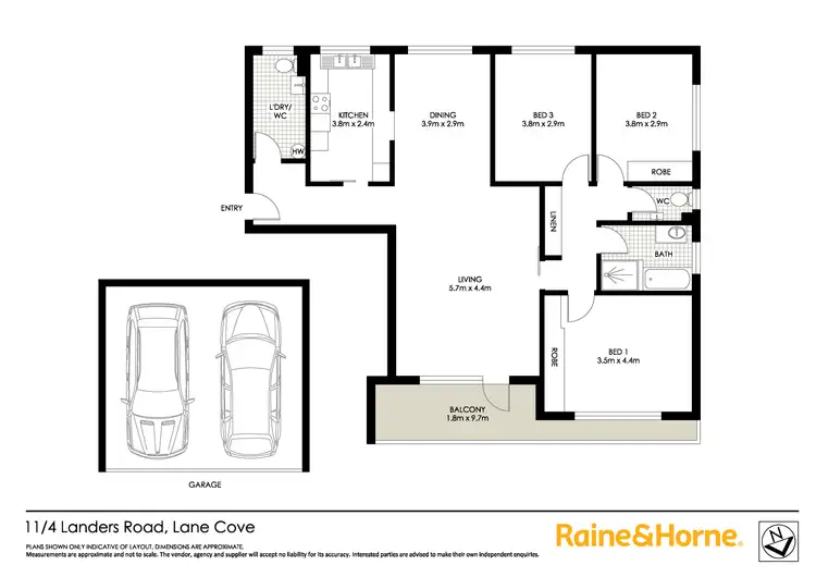 Floorplan of Homely apartment listing, 11/4-6 Landers Road, Lane Cove NSW 2066
