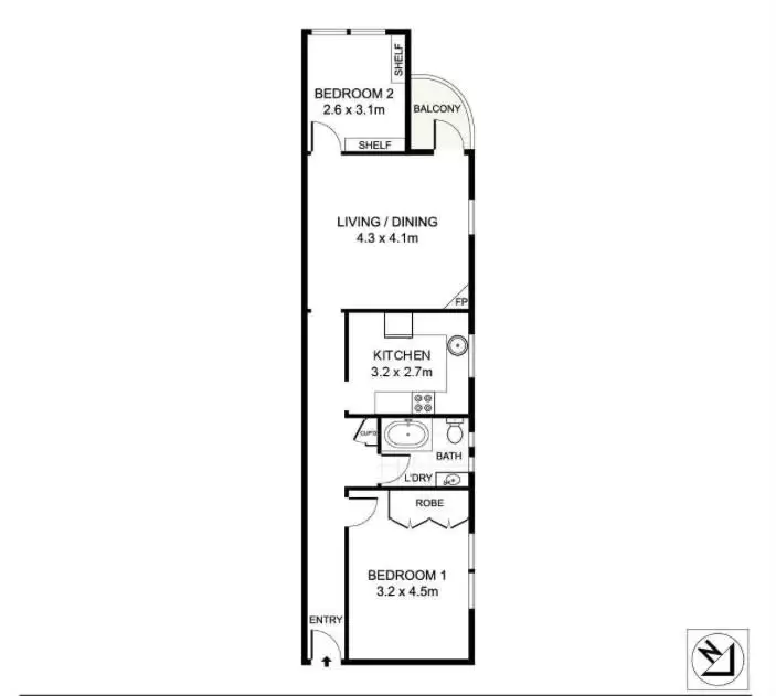 Floorplan of Homely apartment listing, 8/48 Beach Road, Bondi Beach NSW 2026