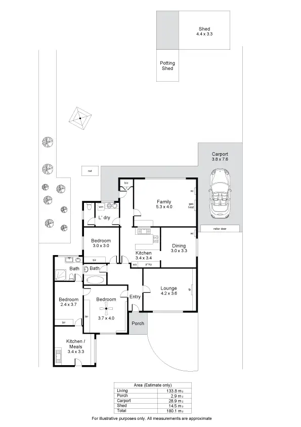 Floorplan of Homely house listing, 14 Surf Street, South Brighton SA 5048