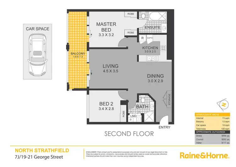 Floorplan of Homely apartment listing, 7J/19-21 George Street, North Strathfield NSW 2137