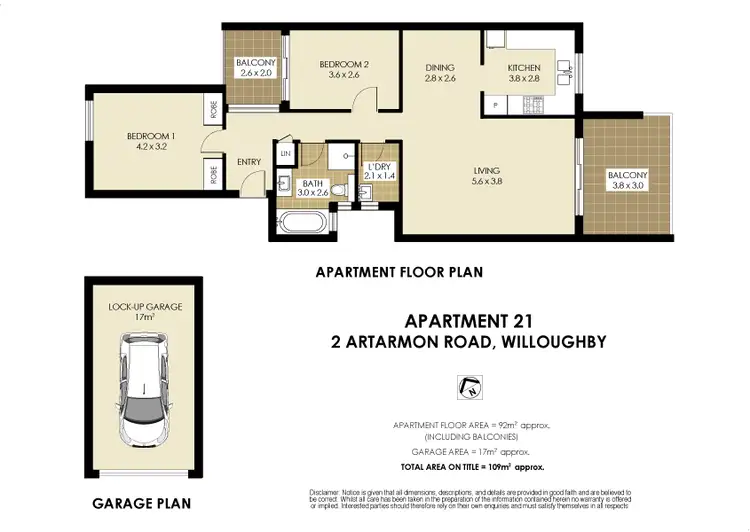 Floorplan of Homely unit listing, 21/2 Artarmon Road, Willoughby NSW 2068