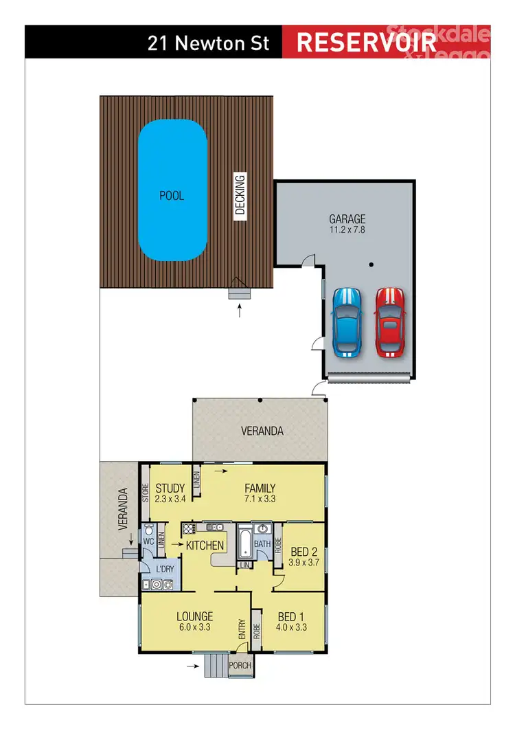 Floorplan of Homely house listing, 21 Newton Street, Reservoir VIC 3073