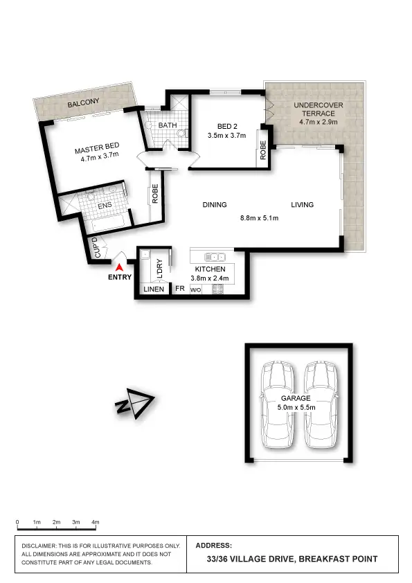 Floorplan of Homely apartment listing, 33/36 Village Drive, Breakfast Point NSW 2137
