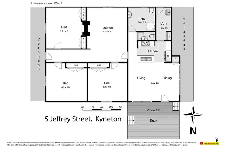 Floorplan of Homely house listing, 5 Jeffrey Street, Kyneton VIC 3444