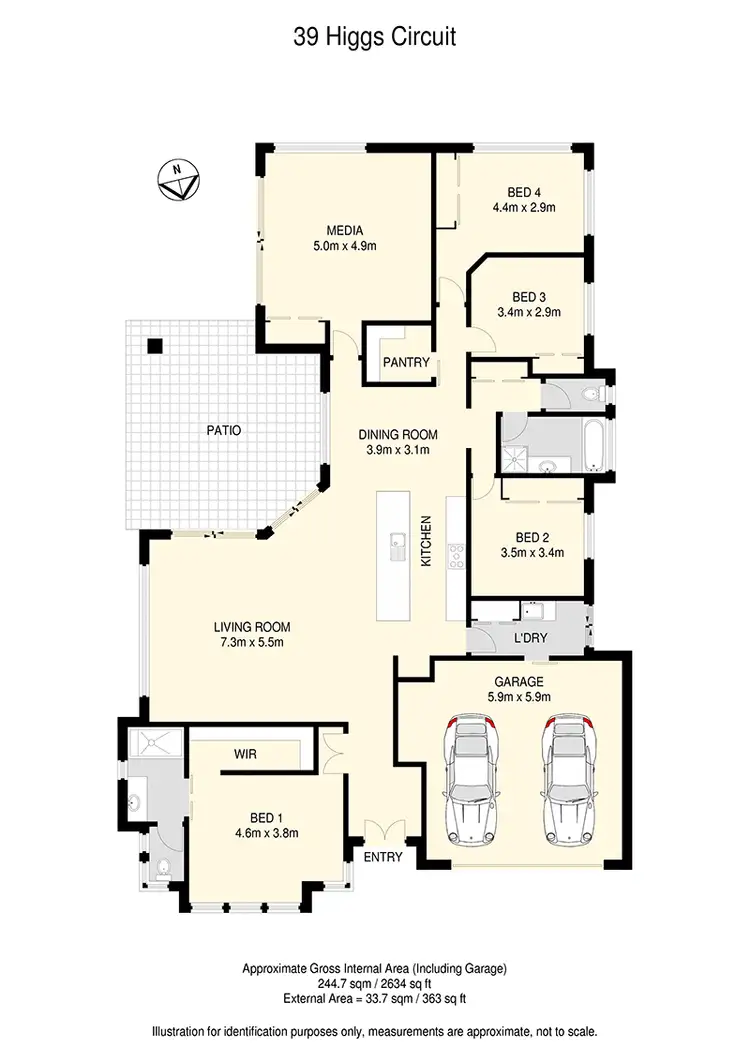 Floorplan of Homely house listing, 39 Higgs Circuit, Wynnum West QLD 4178