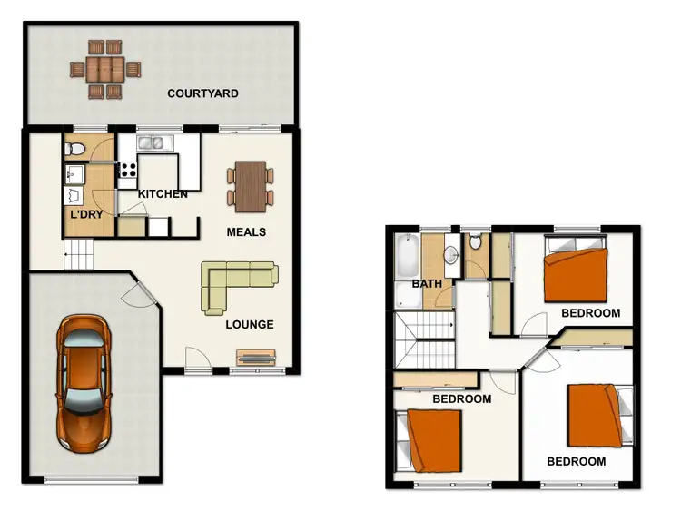 Floorplan of Homely townhouse listing, 57/3236 Mt Lindesay Hwy, Browns Plains QLD 4118