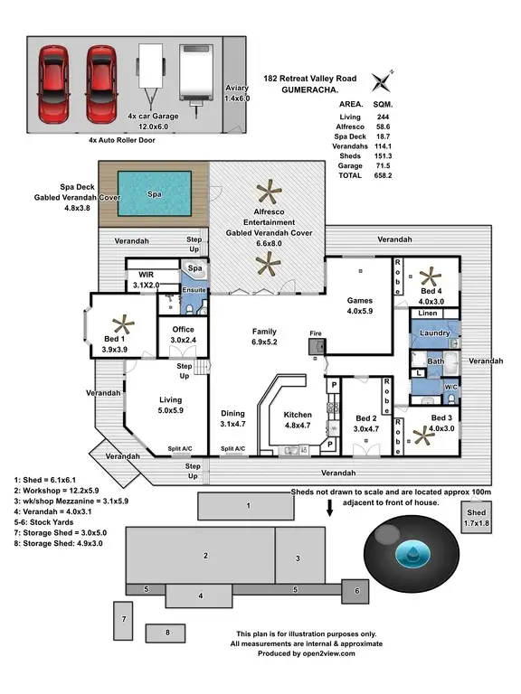 Floorplan of Homely house listing, 182 Retreat Valley Road, Gumeracha SA 5233