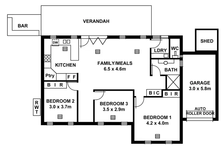 Floorplan of Homely house listing, 1 Grantham Grove, Paradise SA 5075