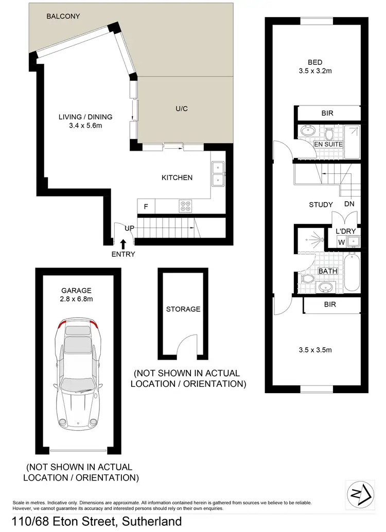 Floorplan of Homely unit listing, 110/68 Eton Street, Sutherland NSW 2232