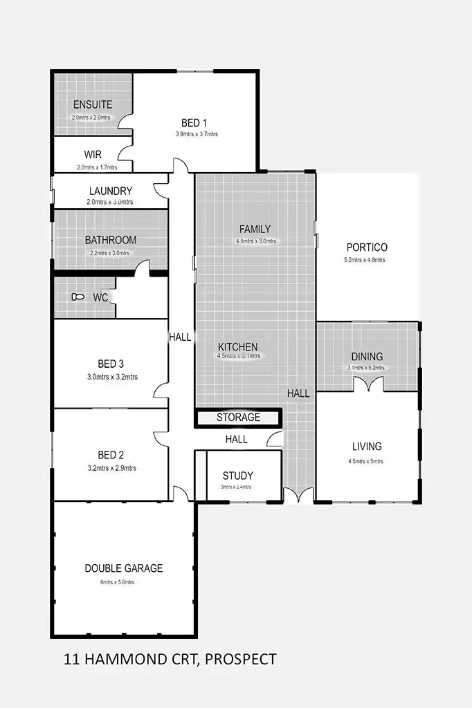 Floorplan of Homely house listing, 11 Hammond Court, Prospect Vale TAS 7250