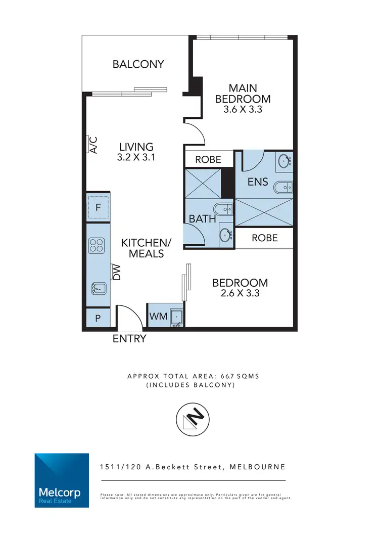 Floorplan of Homely apartment listing, 1511/120 Abeckett Street, Melbourne VIC 3000