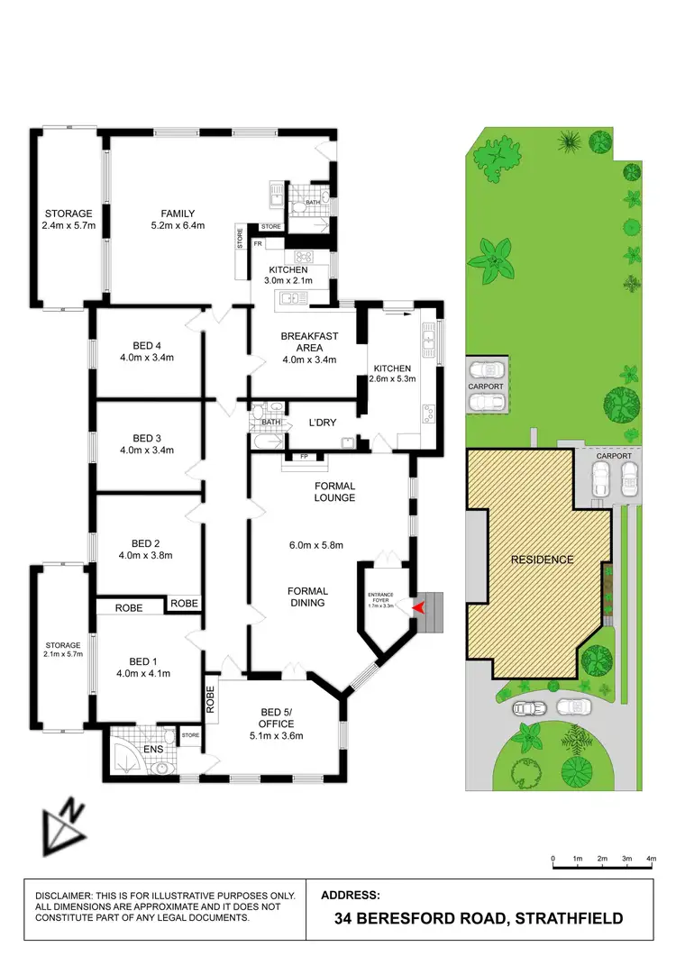 Floorplan of Homely house listing, 34 BERESFORD ROAD, Strathfield NSW 2135