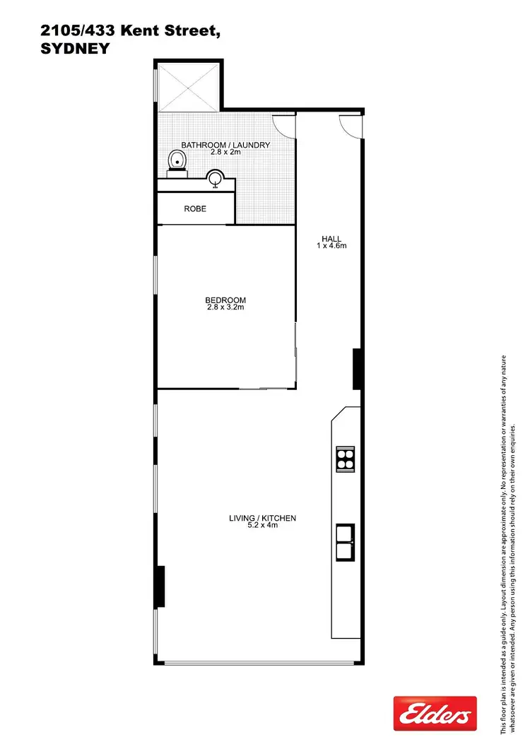 Floorplan of Homely apartment listing, 2105/433-435 Kent Street, Sydney NSW 2000
