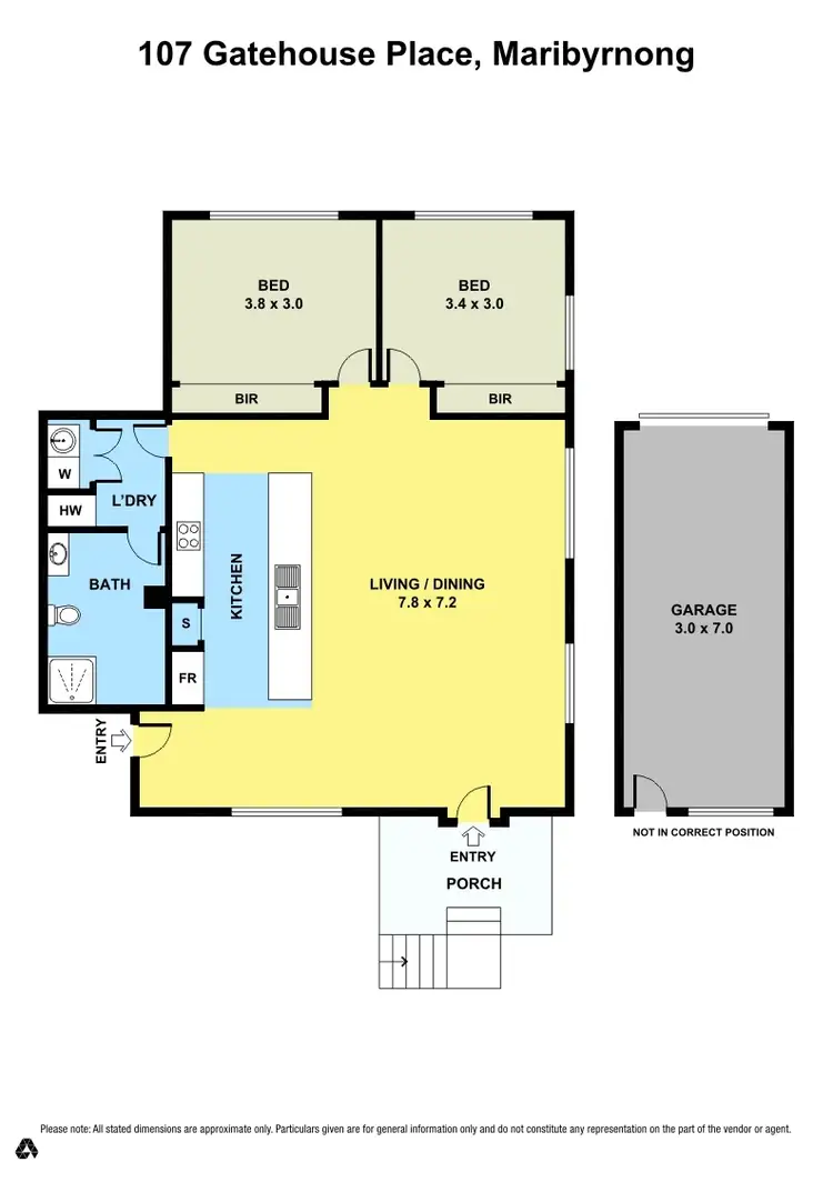 Floorplan of Homely apartment listing, 107 Gatehouse Place, Maribyrnong VIC 3032
