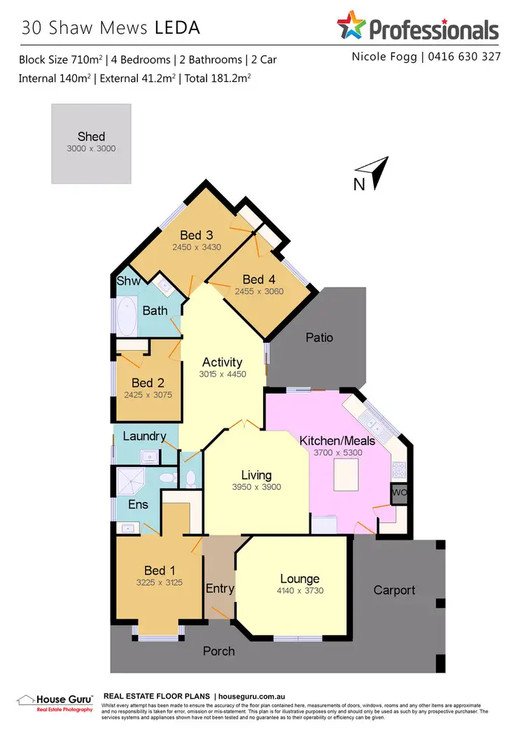 Floorplan of Homely house listing, 30 Shaw Mews, Leda WA 6170