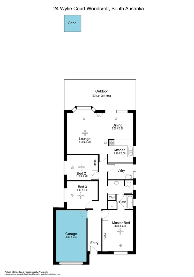Floorplan of Homely house listing, 24 Wylie Court, Woodcroft SA 5162