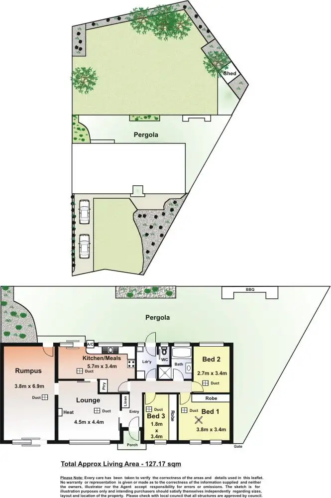 Floorplan of Homely house listing, 45 Chapman Crescent, Redwood Park SA 5097