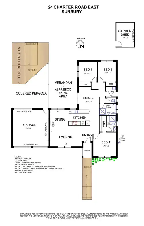 Floorplan of Homely house listing, 24 Charter Road East, Sunbury VIC 3429