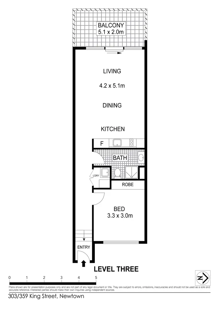Floorplan of Homely apartment listing, 303/359 King Street, Newtown NSW 2042