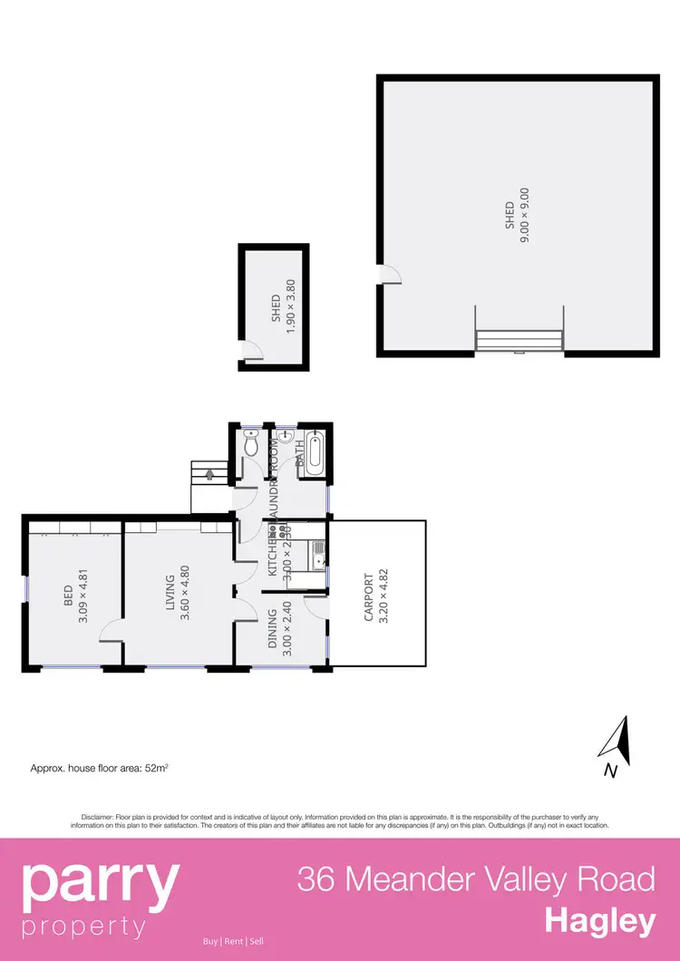 Floorplan of Homely house listing, 36 Meander Valley Road, Hagley TAS 7292