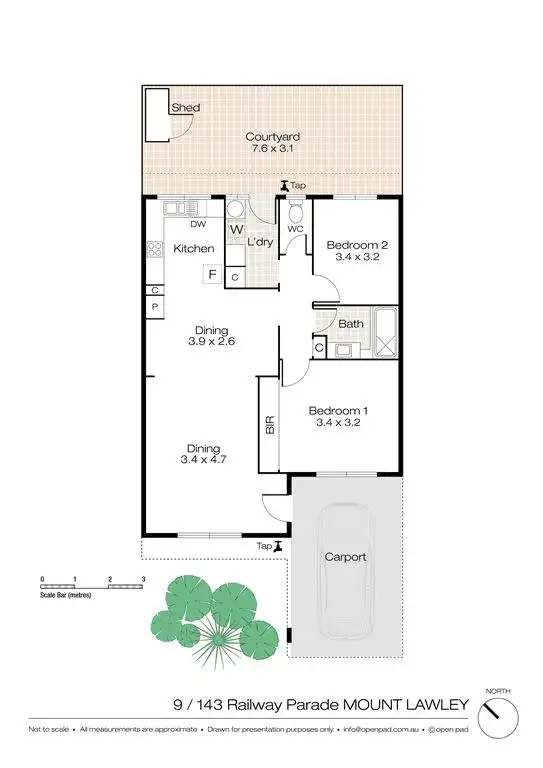 Floorplan of Homely unit listing, 9/143 Railway Parade, Mount Lawley WA 6050