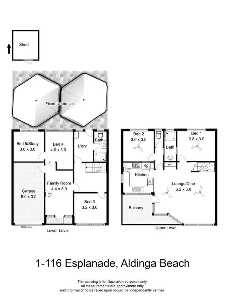 Floorplan of Homely house listing, 1/116 Esplanade, Aldinga Beach SA 5173