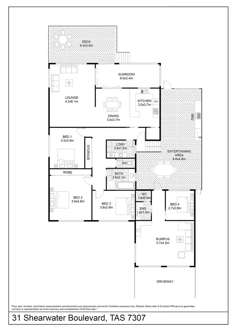 Floorplan of Homely house listing, 31 Shearwater Boulevard, Shearwater TAS 7307