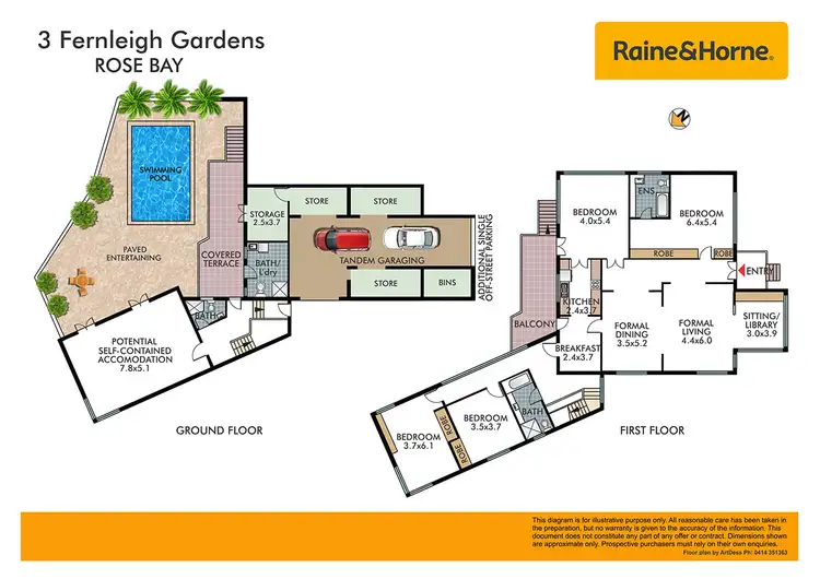 Floorplan of Homely house listing, 3 Fernleigh Gardens, Rose Bay NSW 2029