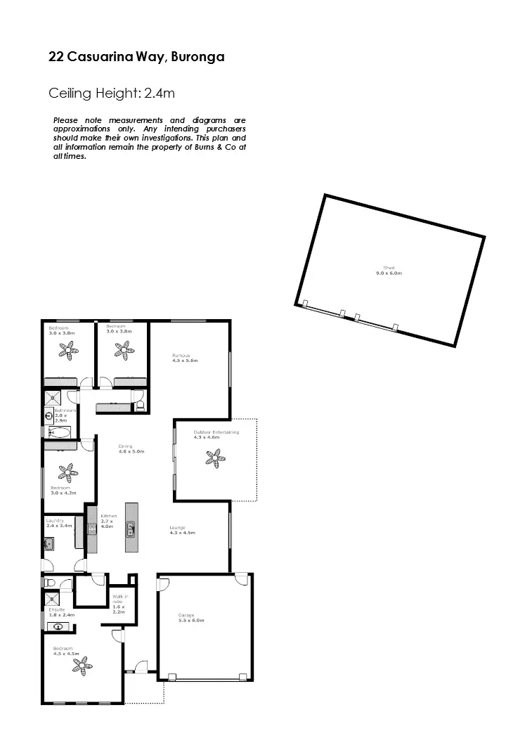 Floorplan of Homely house listing, 22 Casuarina Way, Buronga NSW 2739